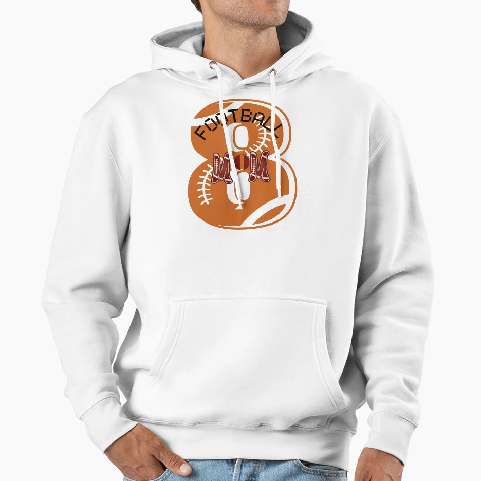 Football Mom Hoodie - Graphic Print Unisex - T-Shirt, Sweatshirt, Hoodie