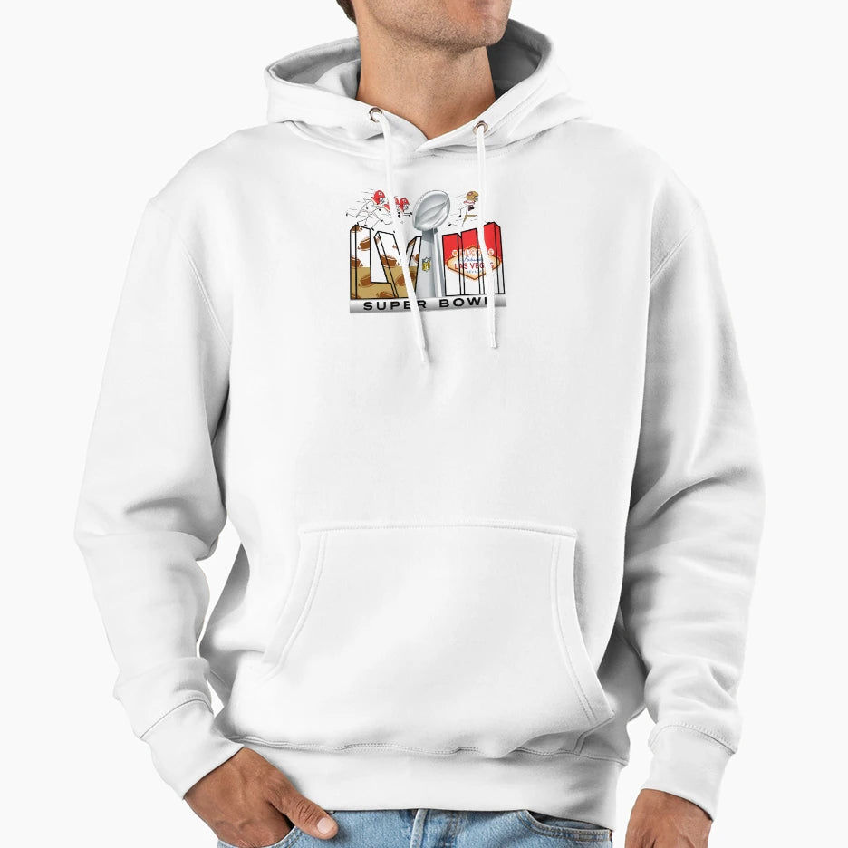 Super Bowl 2024 Hoodie - Custom Art Print for Adults - T-Shirt, Sweatshirt, Hoodie