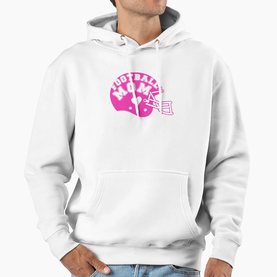 Football Mom Helmet Hoodie - Trendy Graphic Men Women - T-Shirt, Sweatshirt, Hoodie