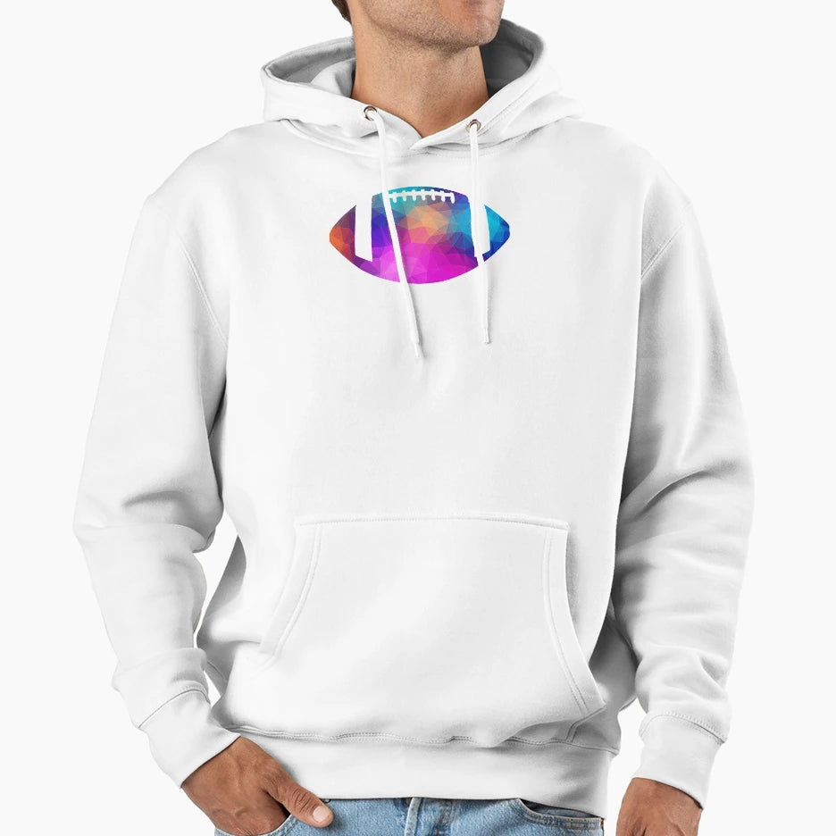 American Football Colorful Art Funny Hoodie - Aesthetic Graphic for Adults - T-Shirt, Sweatshirt, Hoodie