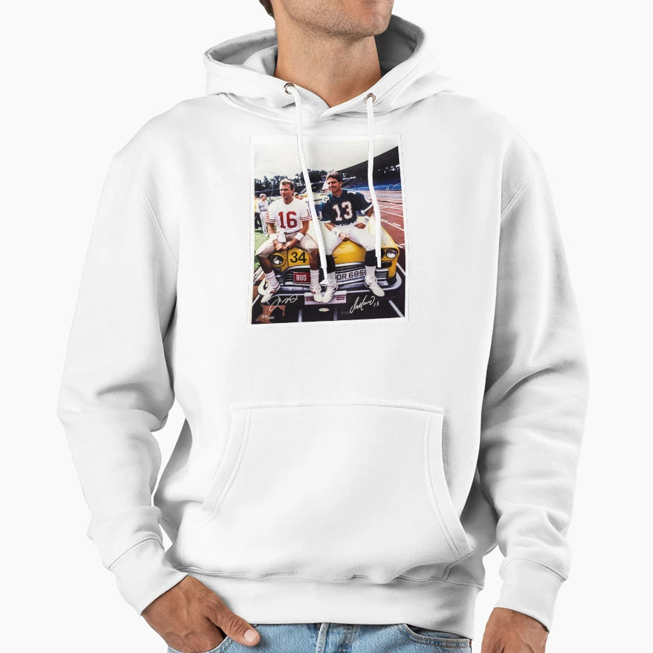 Dan Marino Joe Montana Hoodie - Graphic Print for Adults - T-Shirt, Sweatshirt, Hoodie
