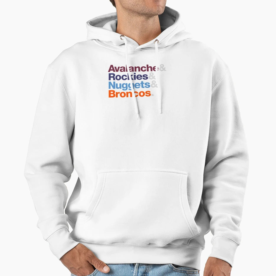 Denver Sports Teams Hoodie - Aesthetic Graphic Unisex - T-Shirt, Sweatshirt, Hoodie