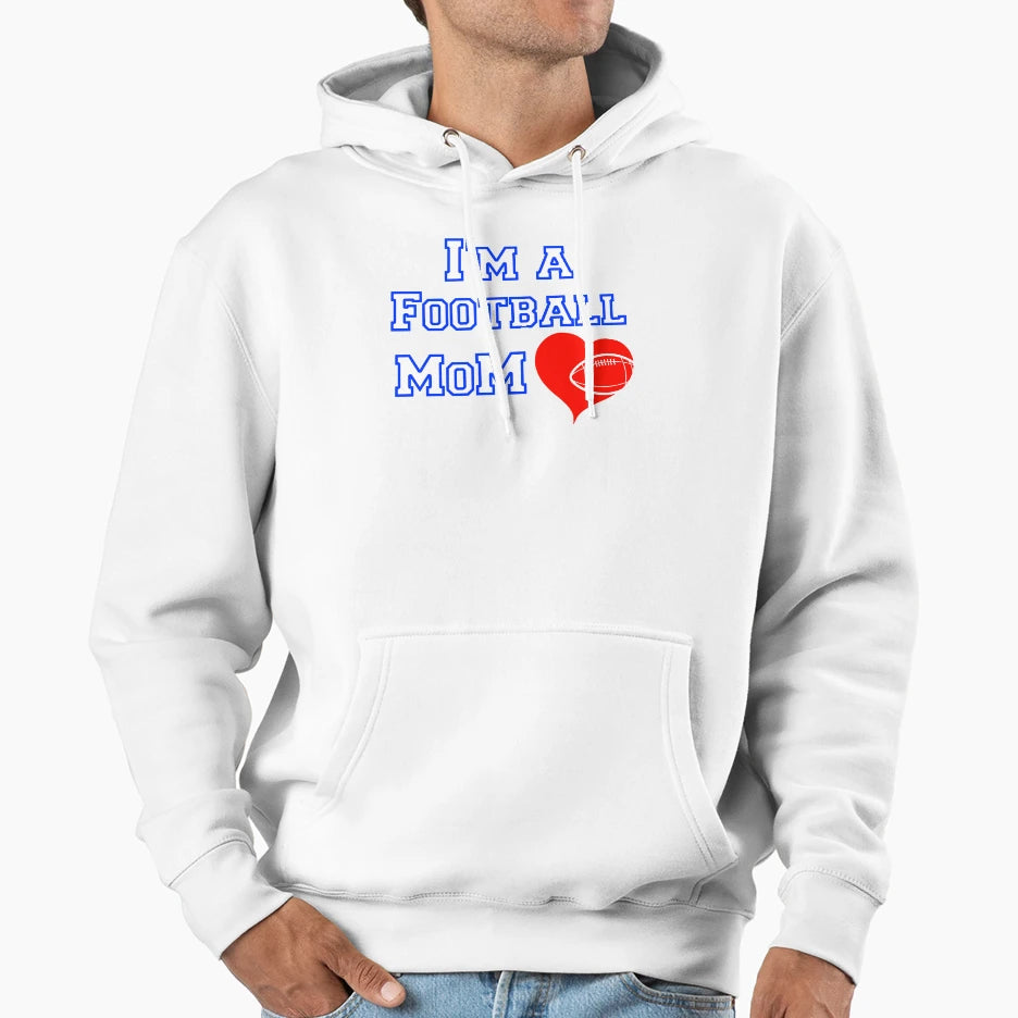Football Mom Hoodie - Unique Graphic Unisex - T-Shirt, Sweatshirt, Hoodie