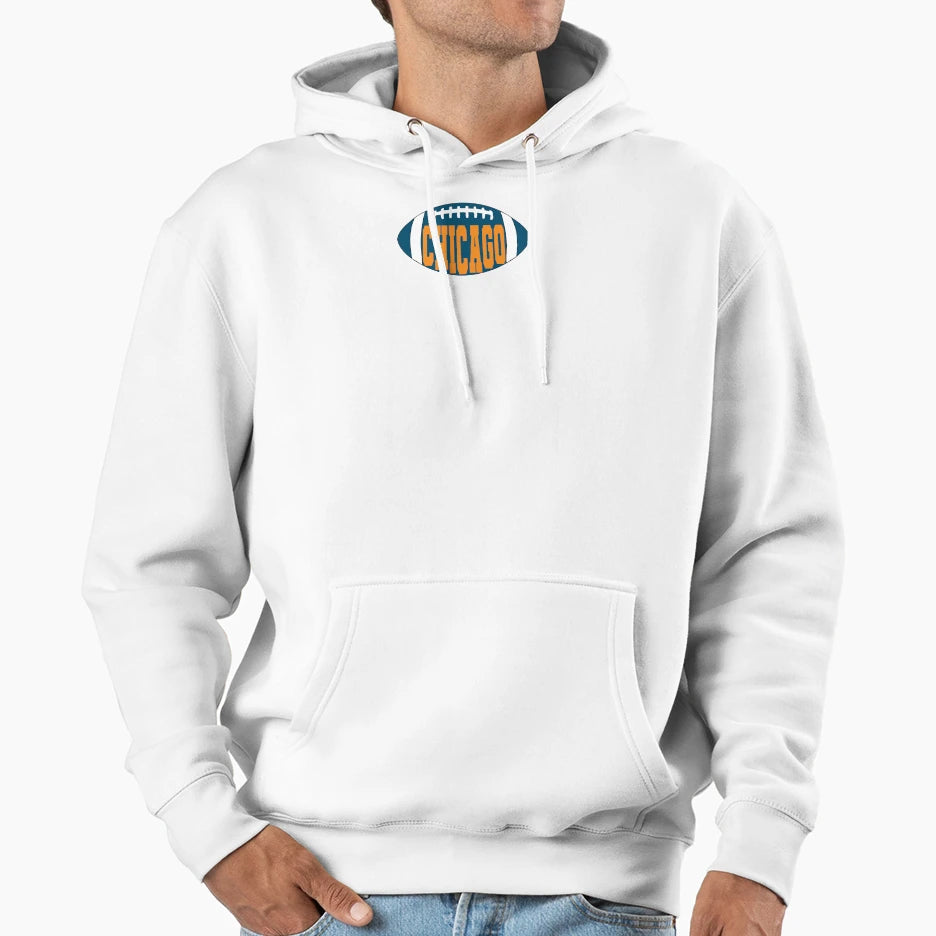 Chicago Football Hoodie - Streetwear Style Men Women - T-Shirt, Sweatshirt, Hoodie