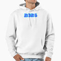 2026 Bold Blue Outline Typography Hoodie - Custom Art Print for Adults - T-Shirt, Sweatshirt, Hoodie