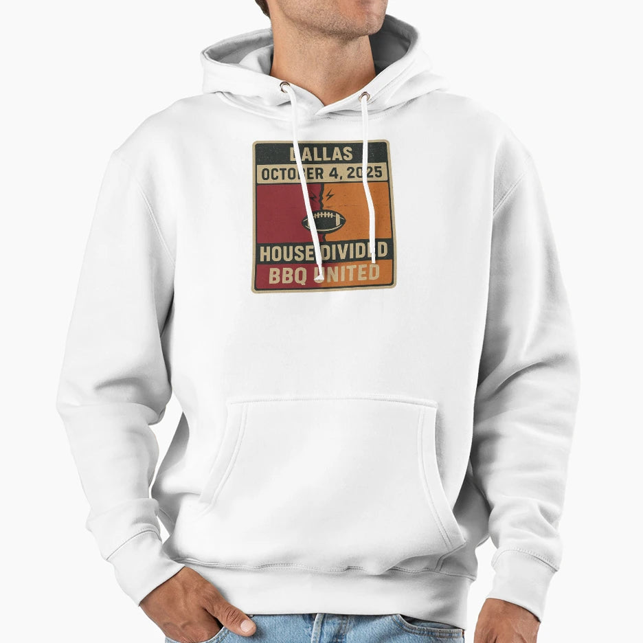 House Divided Bbq United Dallas 2025 Hoodie - Custom Art Print Men Women - T-Shirt, Sweatshirt, Hoodie