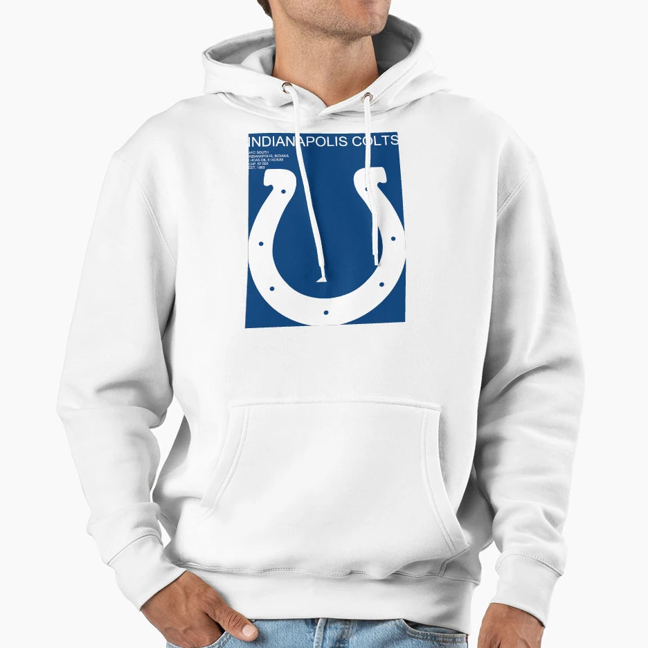 Colts Geometric Minimal Hoodie - Fun Novelty Design Men Women - T-Shirt, Sweatshirt, Hoodie