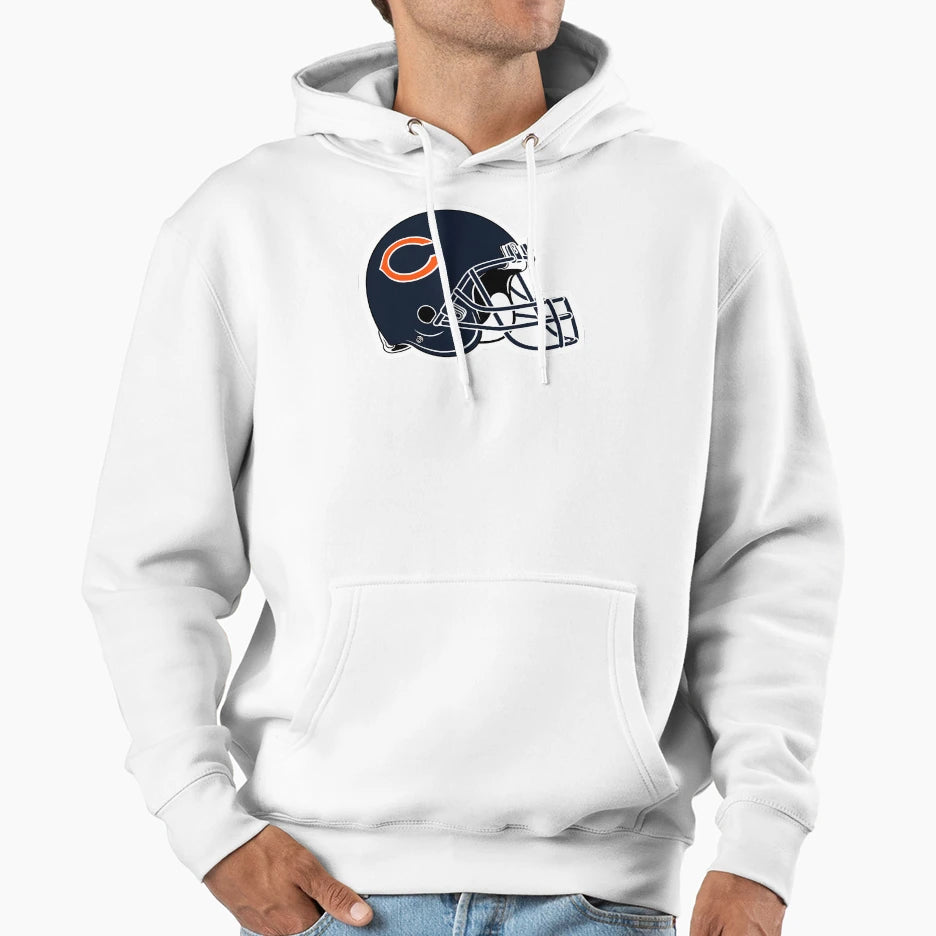 Chicago Football Helmet Hoodie - Custom Art Print Unisex - T-Shirt, Sweatshirt, Hoodie