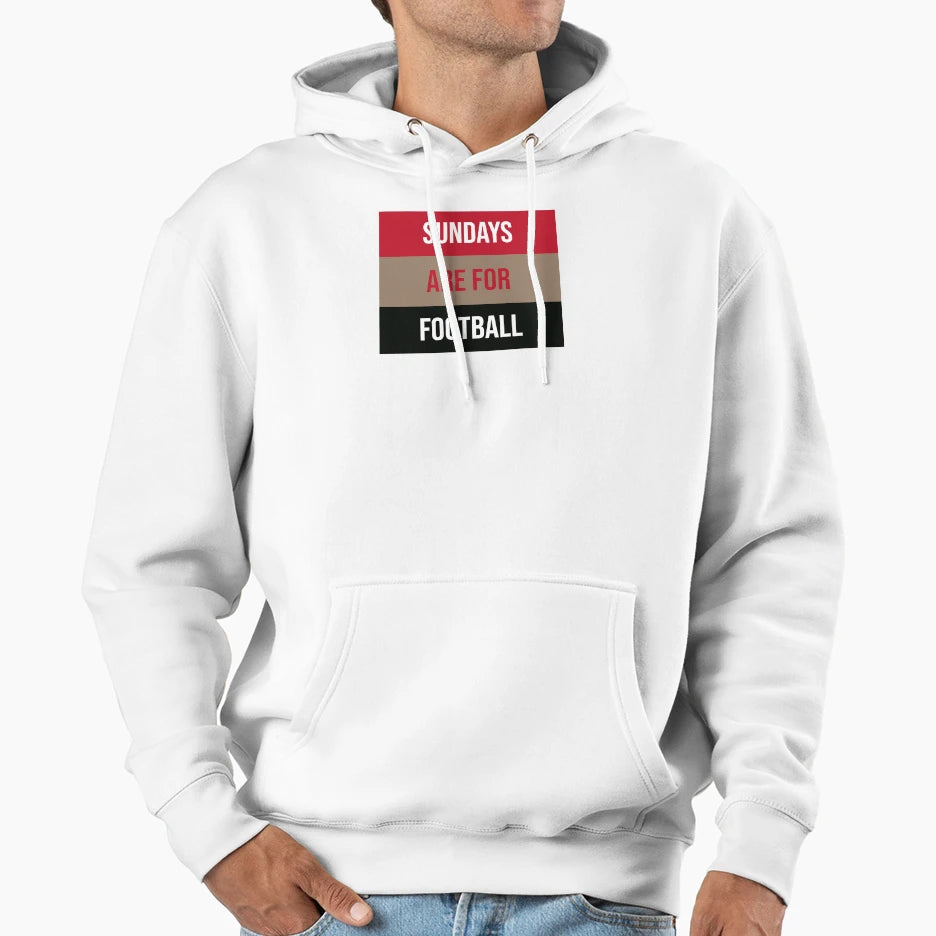 Sundays Are Football Hoodie - Fun Novelty Design for Adults - T-Shirt, Sweatshirt, Hoodie