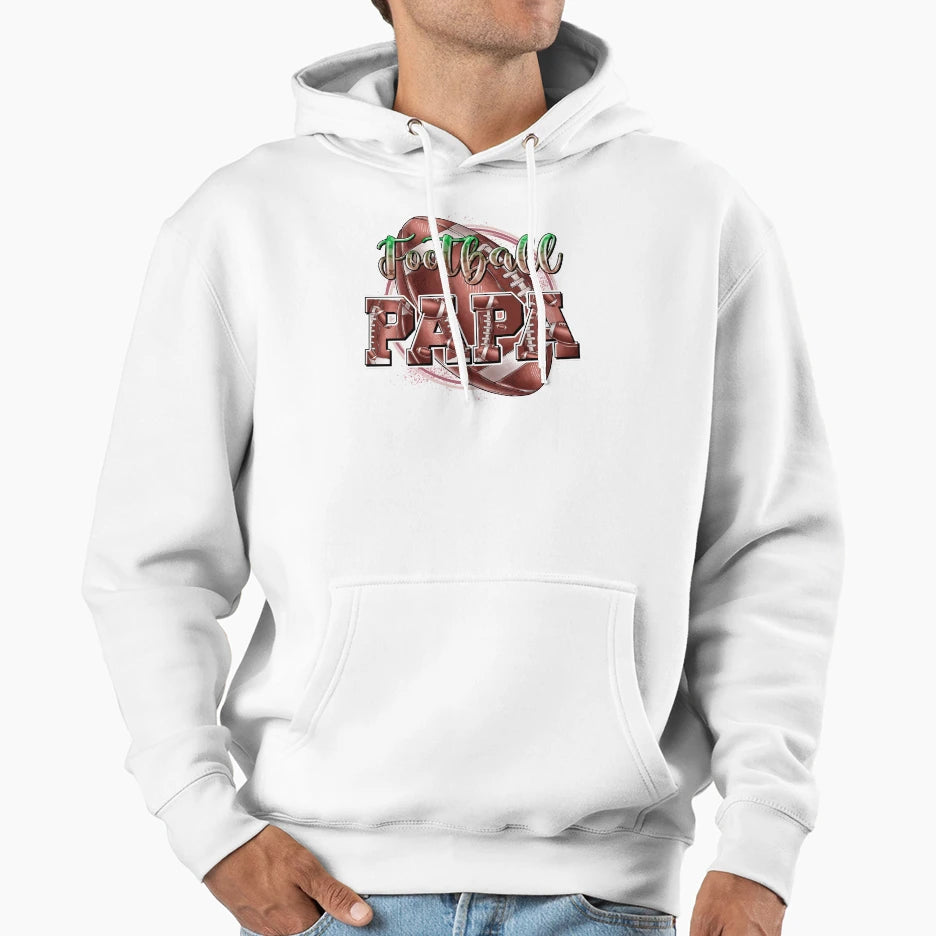 Football Papa Game Day Football Season Hoodie - Custom Art Print Unisex - T-Shirt, Sweatshirt, Hoodie