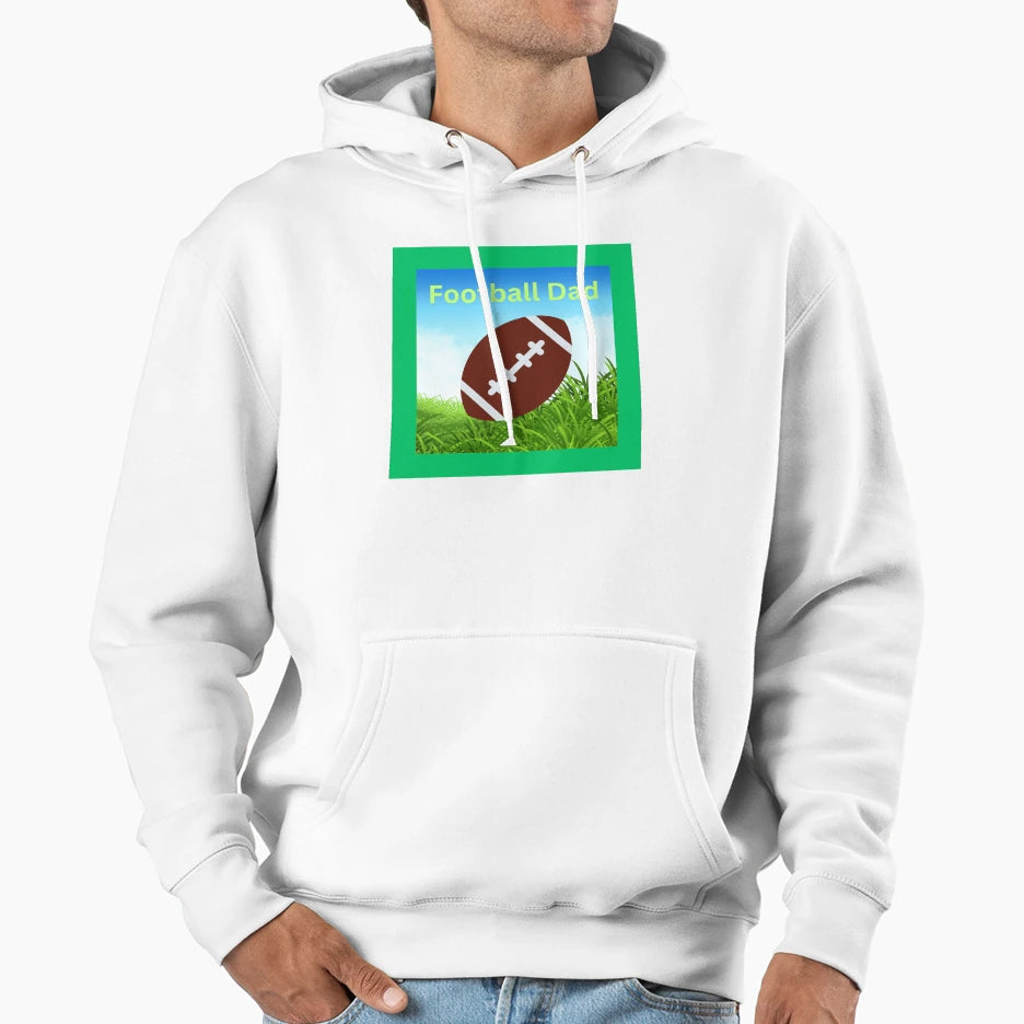 Football Dad Hoodie - Custom Art Print Unisex - T-Shirt, Sweatshirt, Hoodie