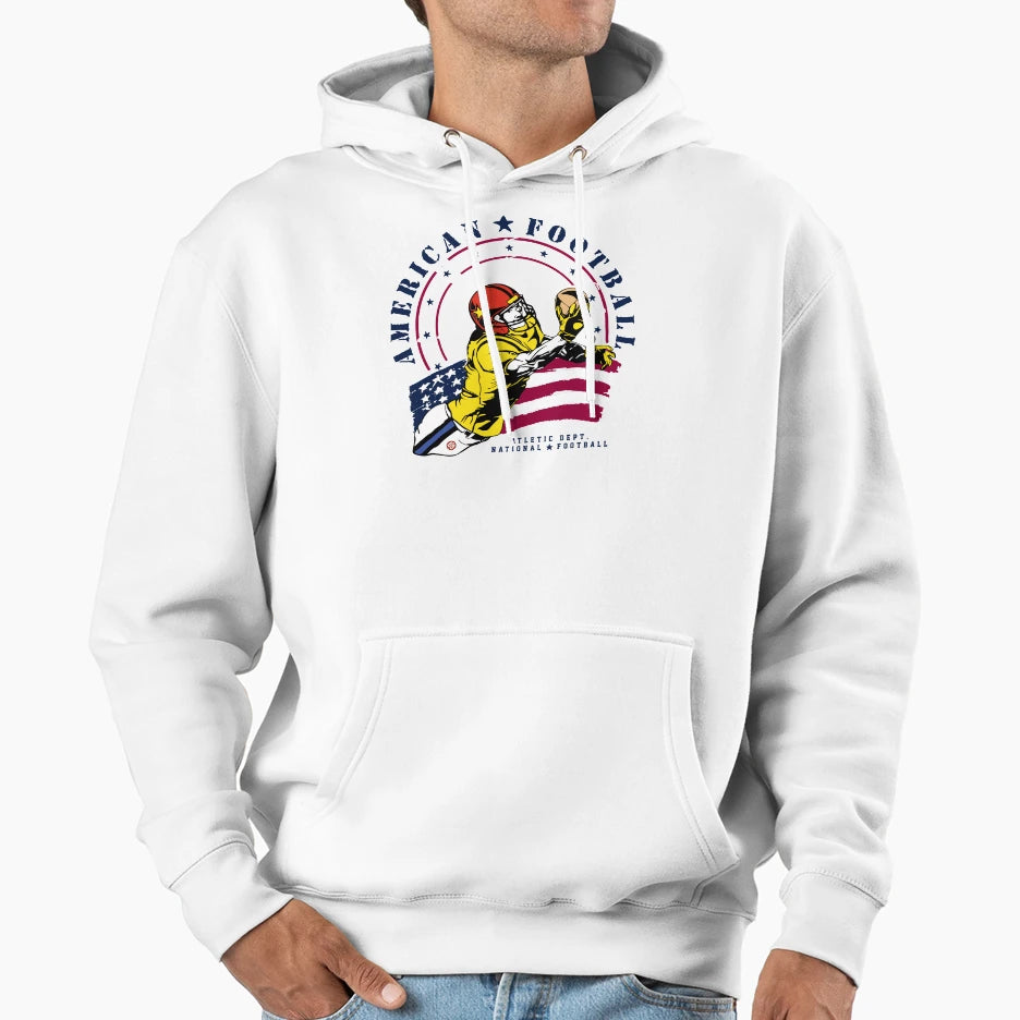 American Football Sport Hoodie - Minimalist Print Unisex - T-Shirt, Sweatshirt, Hoodie