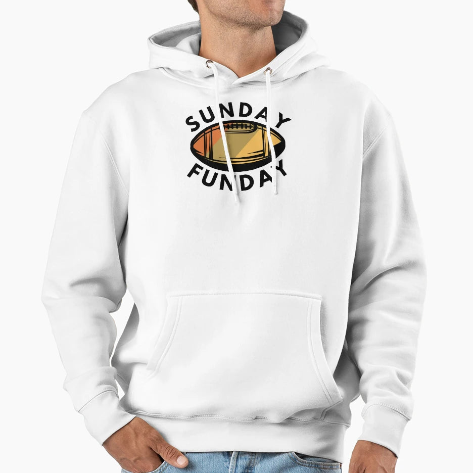 Sunday Funday Football Hoodie - Trendy Graphic for Adults - T-Shirt, Sweatshirt, Hoodie