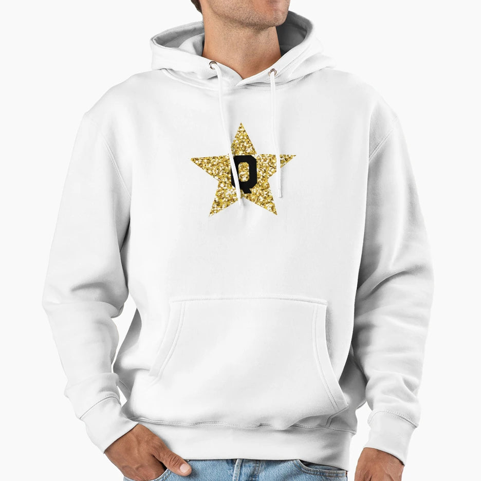 Q Gold Star Hoodie - Fun Novelty Design Unisex - T-Shirt, Sweatshirt, Hoodie