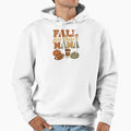 Fall Football Mama Cozy Autumn Pumpkin Hoodie - Graphic Print Men Women - T-Shirt, Sweatshirt, Hoodie