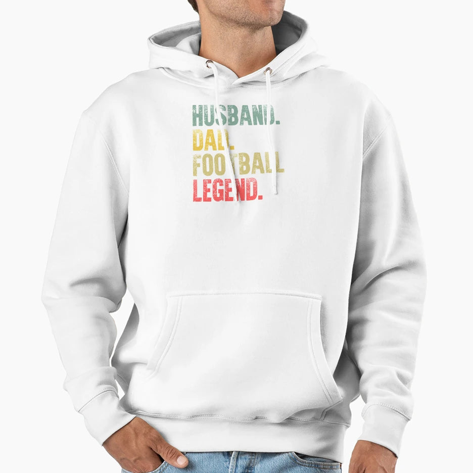 Funny Husband Dad Football Legend T-Shirt - Minimalist Print Men Women - T-Shirt, Sweatshirt, Hoodie