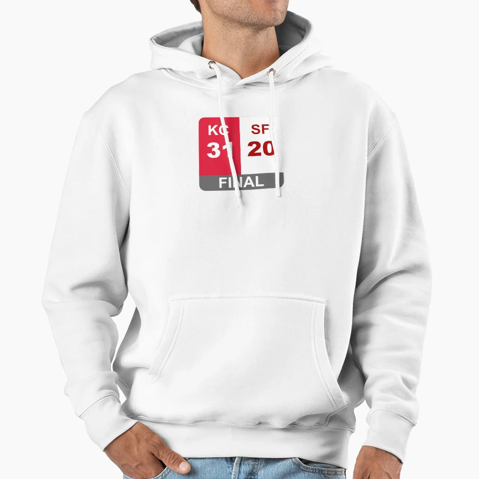 Super Bowl Liv Final Score Hoodie - Fun Novelty Design for Adults - T-Shirt, Sweatshirt, Hoodie