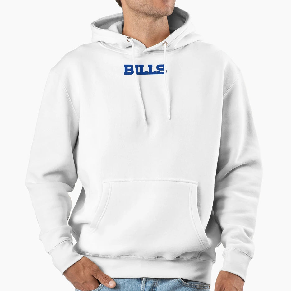 Bills Wordmark Hoodie - Casual Everyday Wear Men Women - T-Shirt, Sweatshirt, Hoodie