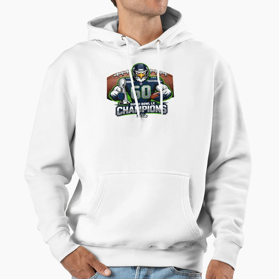 Super Bowl Lx Champions Hoodie - Streetwear Style Unisex - T-Shirt, Sweatshirt, Hoodie