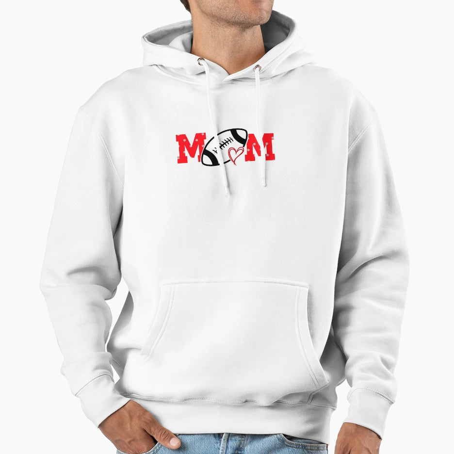 Football Mom Polka Dots Football Love Hoodie - Unique Graphic Unisex - T-Shirt, Sweatshirt, Hoodie