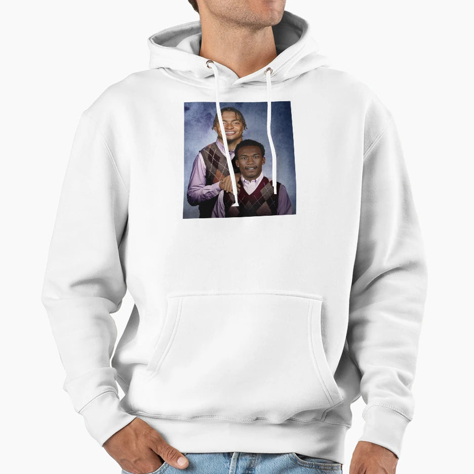 Justin Fields Garrett Wilson Football Hoodie - Graphic Print Unisex - T-Shirt, Sweatshirt, Hoodie