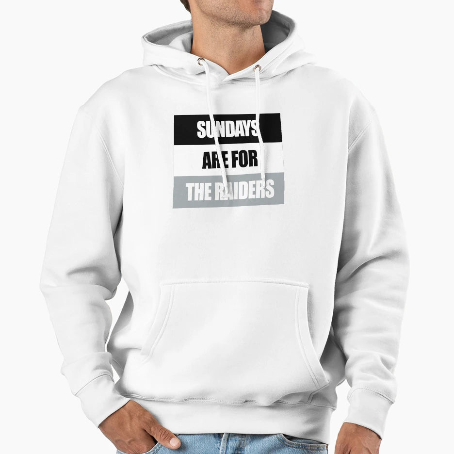 Sundays Are Raiders Hoodie - Minimalist Print for Adults - T-Shirt, Sweatshirt, Hoodie