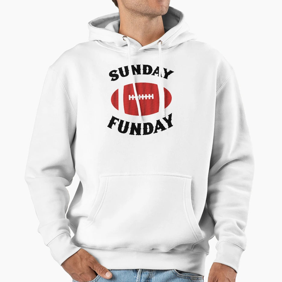 Sunday Funday Hoodie - Minimalist Print for Adults - T-Shirt, Sweatshirt, Hoodie