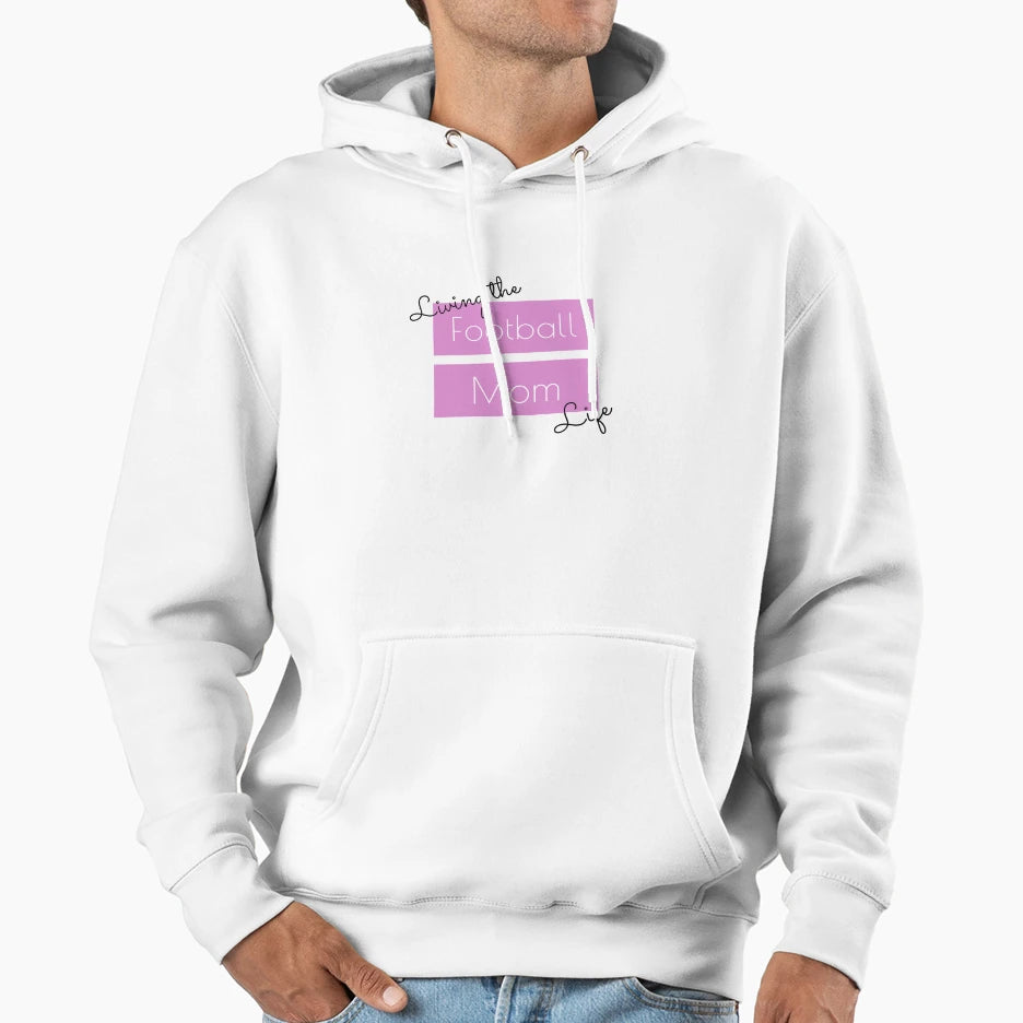Living Football Mom Life Hoodie - Unique Graphic for Adults - T-Shirt, Sweatshirt, Hoodie