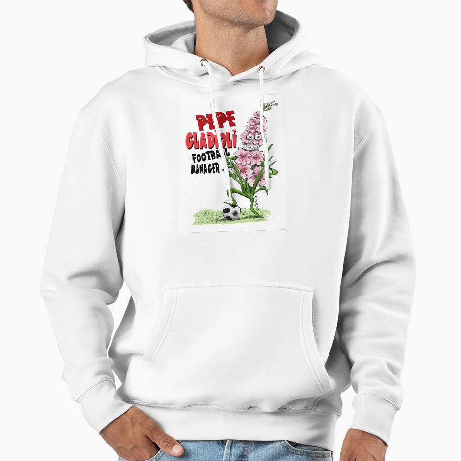 Pepe Gladioli Football Manager Hoodie - Aesthetic Graphic for Adults - T-Shirt, Sweatshirt, Hoodie