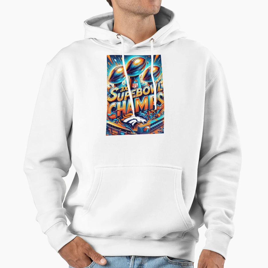 3X Superbowl Champs Hoodie - Streetwear Style Men Women - T-Shirt, Sweatshirt, Hoodie
