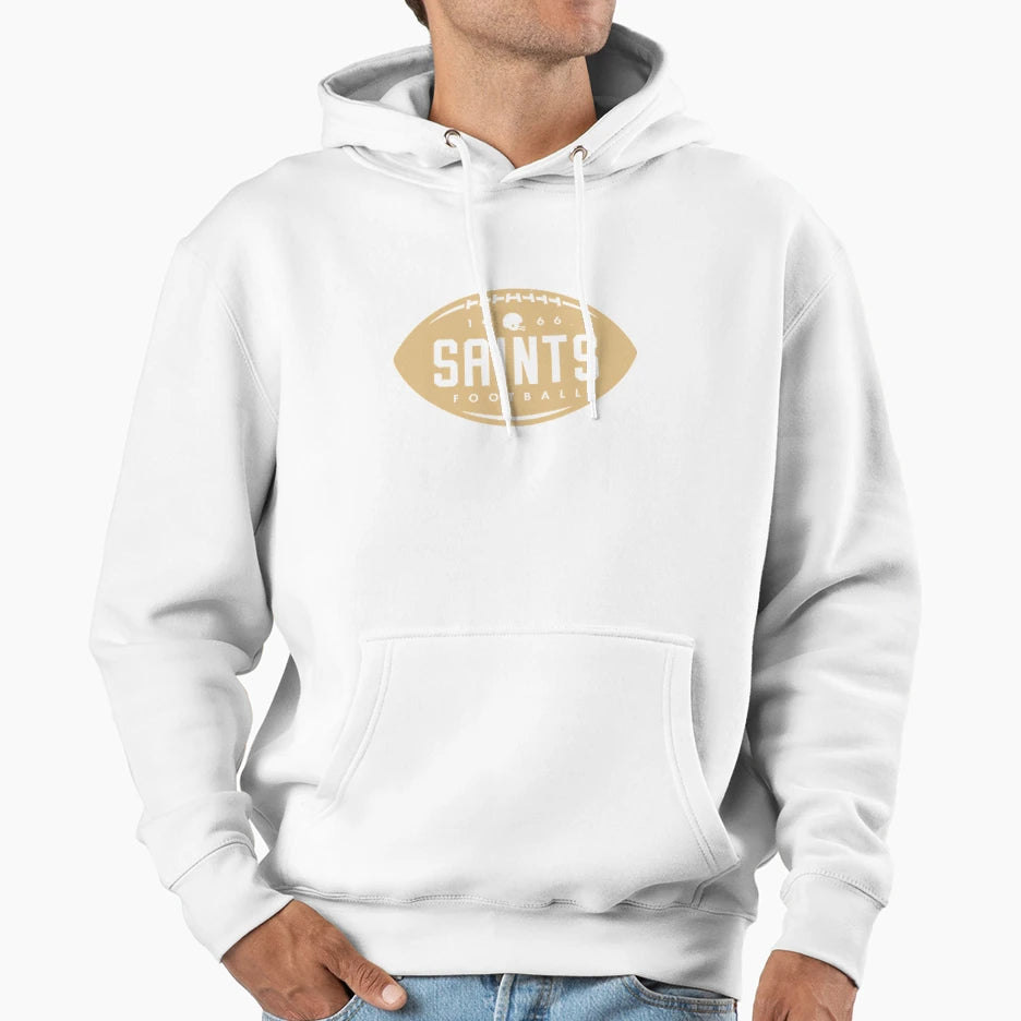 Vintagefootballshape Neworleanssaints Hoodie - Unique Graphic Men Women - T-Shirt, Sweatshirt, Hoodie