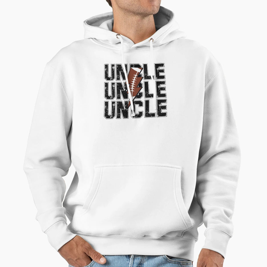 Uncle Football And Lightning Bolt Hoodie - Fun Novelty Design Unisex - T-Shirt, Sweatshirt, Hoodie