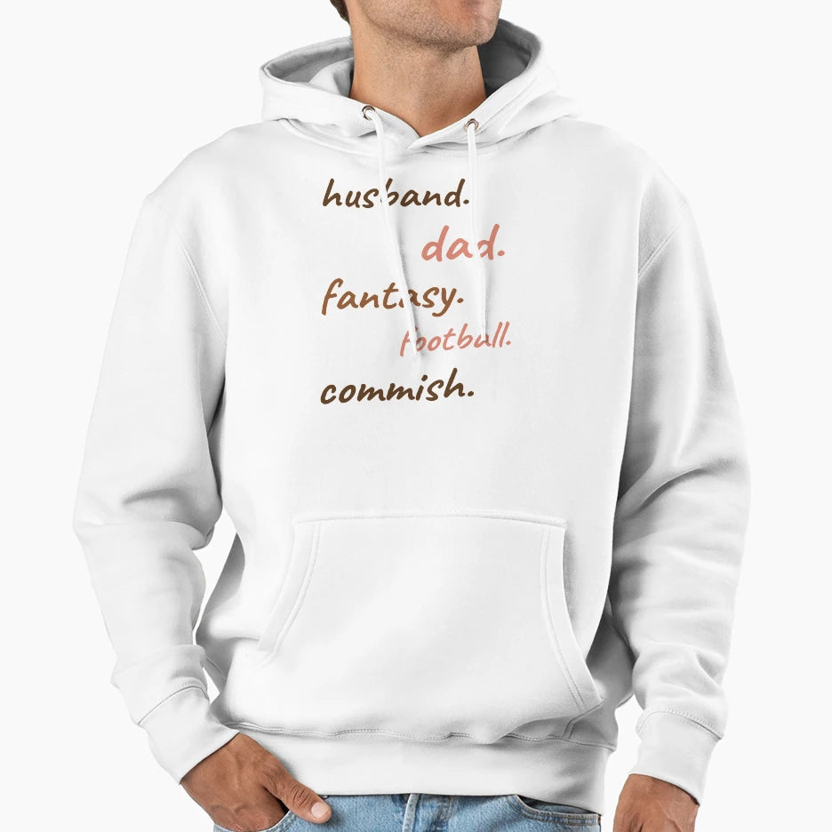 Husband Dad Fantasy Football Commish T-Shirt - Streetwear Style for Adults - T-Shirt, Sweatshirt, Hoodie