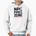 Npc Free Zone Cyberpunk Glitch Hoodie - Aesthetic Graphic Men Women - T-Shirt, Sweatshirt, Hoodie