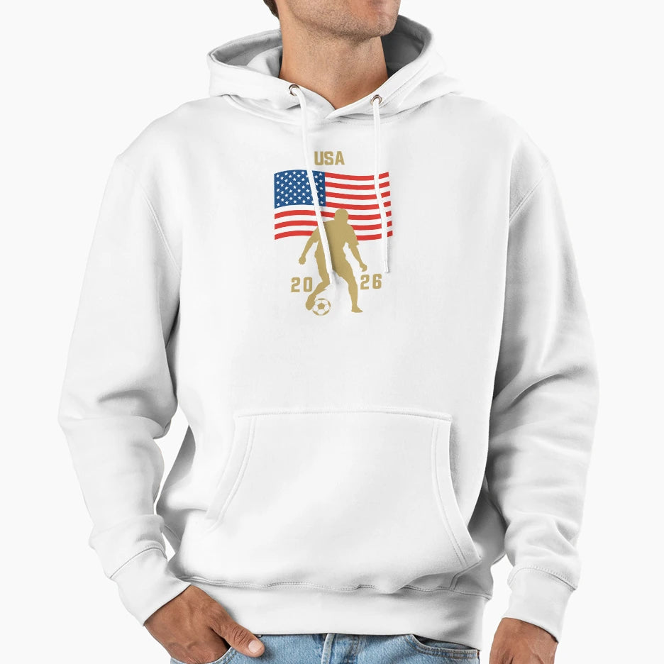 Usa International Football Hoodie - Fun Novelty Design for Adults - T-Shirt, Sweatshirt, Hoodie