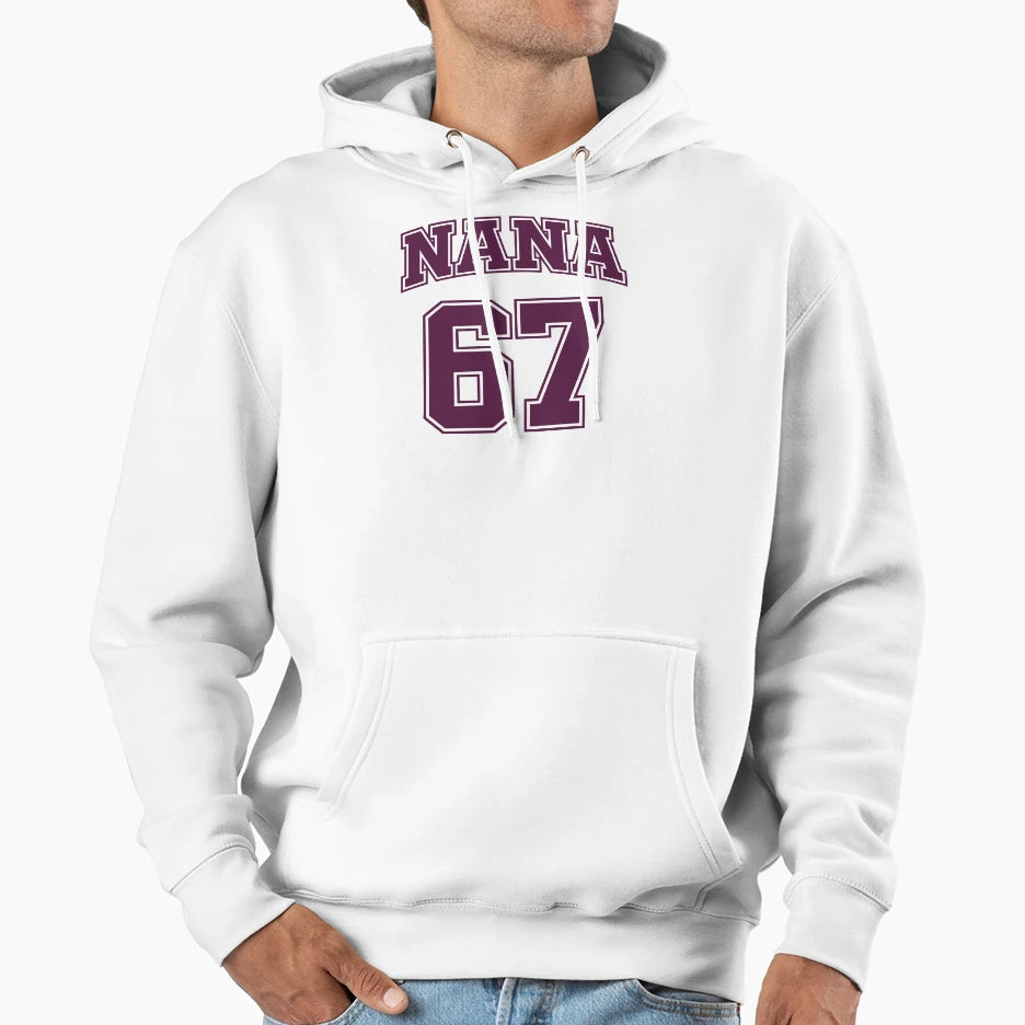 Nana 67 Funny Six Seven Meme Hoodie - Graphic Print Men Women - T-Shirt, Sweatshirt, Hoodie