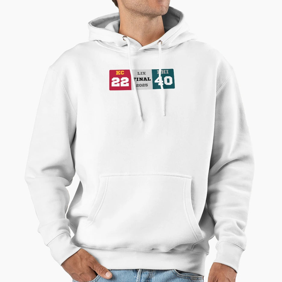 Super Bowl Score Hoodie - Unique Graphic Men Women - T-Shirt, Sweatshirt, Hoodie