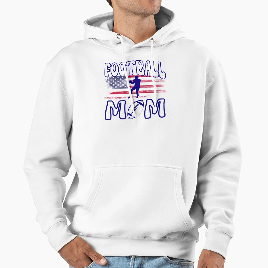 Football Mom Hoodie - Graphic Print for Adults - T-Shirt, Sweatshirt, Hoodie
