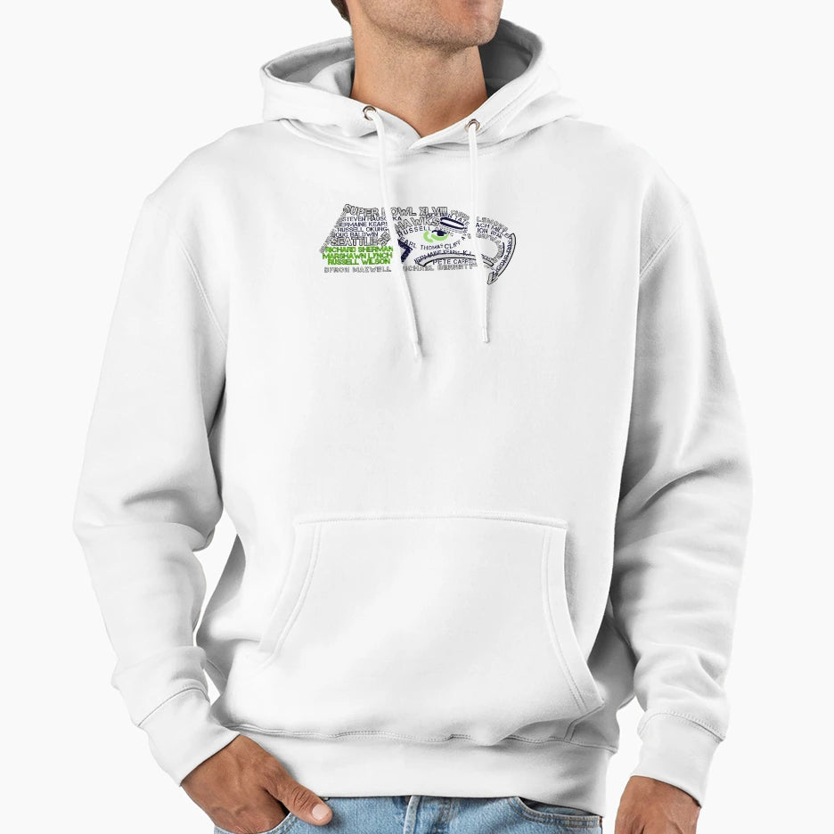 Spirit Seahawk Written Victory Hoodie - Fun Novelty Design Men Women - T-Shirt, Sweatshirt, Hoodie