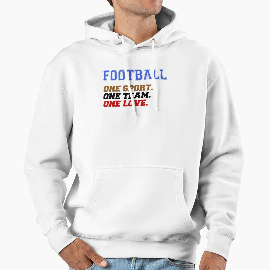 Football One Sport Team Love Fan T-Shirt - Custom Art Print Unisex - T-Shirt, Sweatshirt, Hoodie