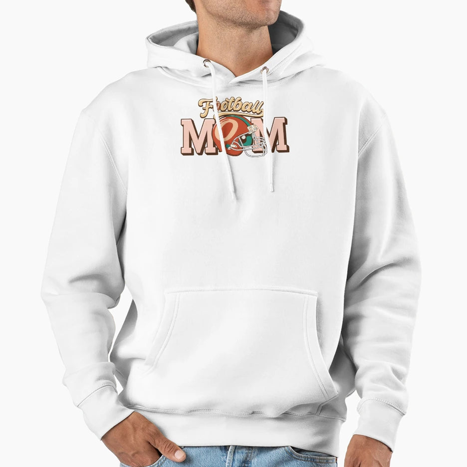 Football Mom Hoodie - Fun Novelty Design for Adults - T-Shirt, Sweatshirt, Hoodie