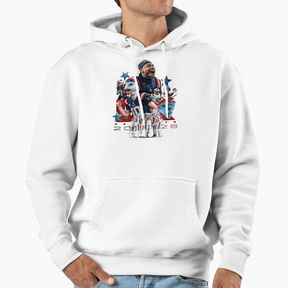 New England Patriots Team Hoodie - Aesthetic Graphic Men Women - T-Shirt, Sweatshirt, Hoodie