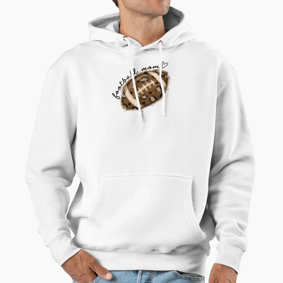 Football Mom Hoodie - Minimalist Print Unisex - T-Shirt, Sweatshirt, Hoodie
