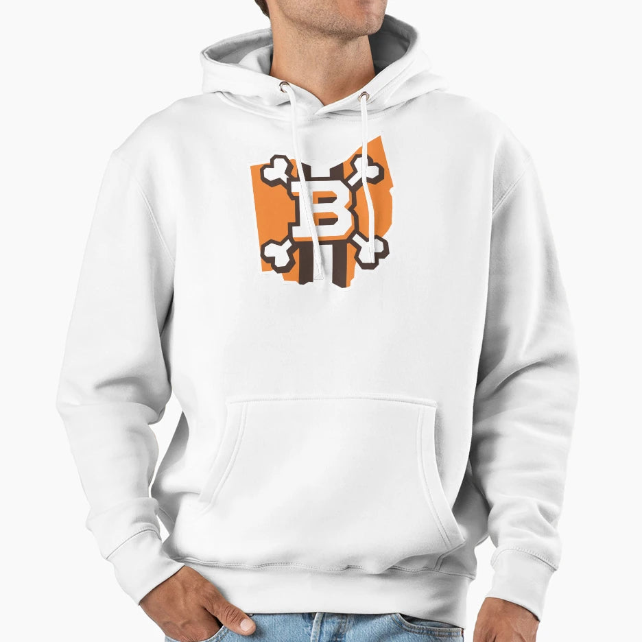 B Browns Ohio Map Hoodie - Unique Graphic Unisex - T-Shirt, Sweatshirt, Hoodie