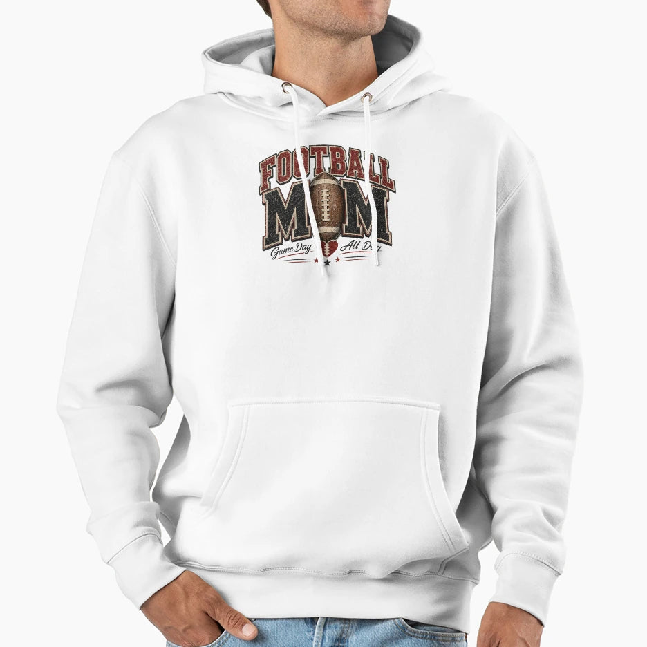 Football Mom Game Day Hoodie - Streetwear Style Unisex - T-Shirt, Sweatshirt, Hoodie