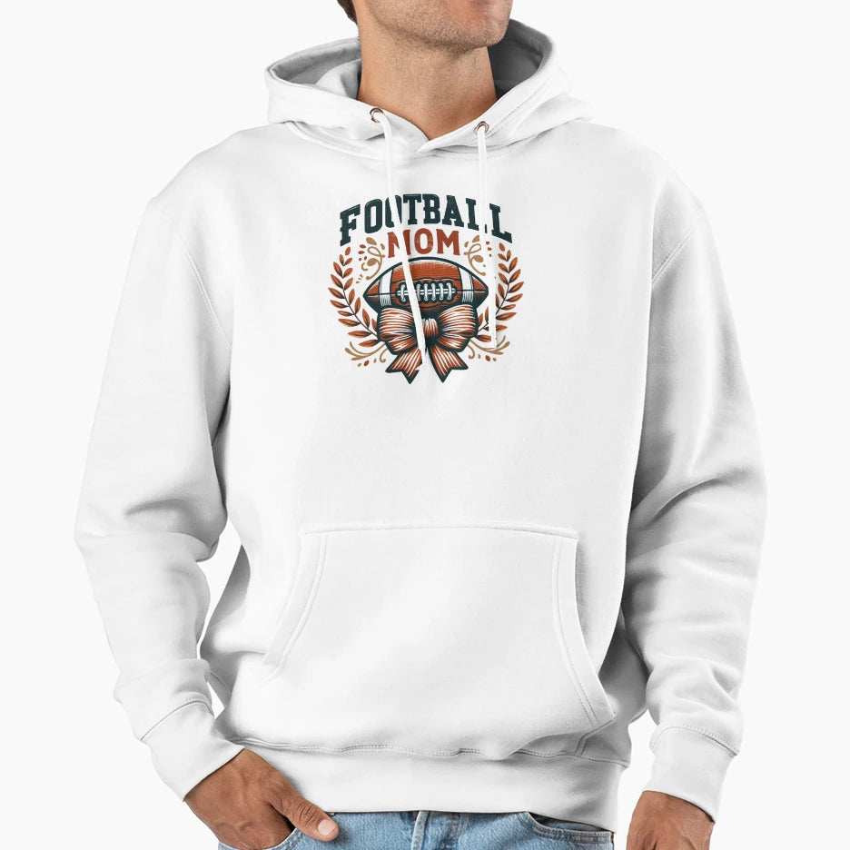 Football Mom Flowers Hoodie - Minimalist Print Men Women - T-Shirt, Sweatshirt, Hoodie