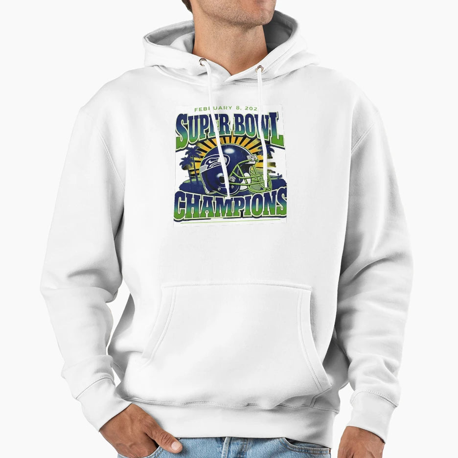 Champions Du Super Bowl Lx Des Hoodie - Casual Everyday Wear Men Women - T-Shirt, Sweatshirt, Hoodie