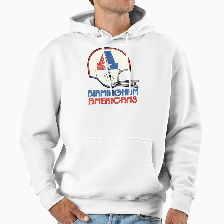Birmingham Americans Football Team Helmet Hoodie - Unique Graphic Men Women - T-Shirt, Sweatshirt, Hoodie