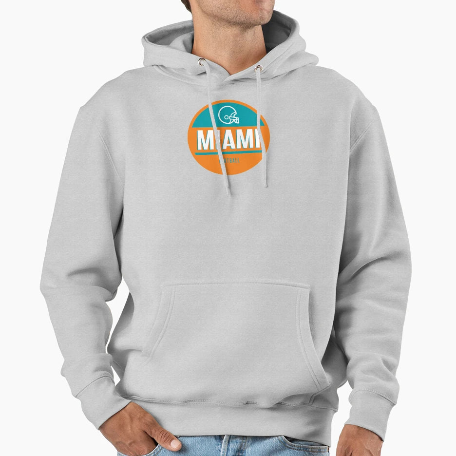 Miami Football Hoodie - Aesthetic Graphic for Adults - T-Shirt, Sweatshirt, Hoodie