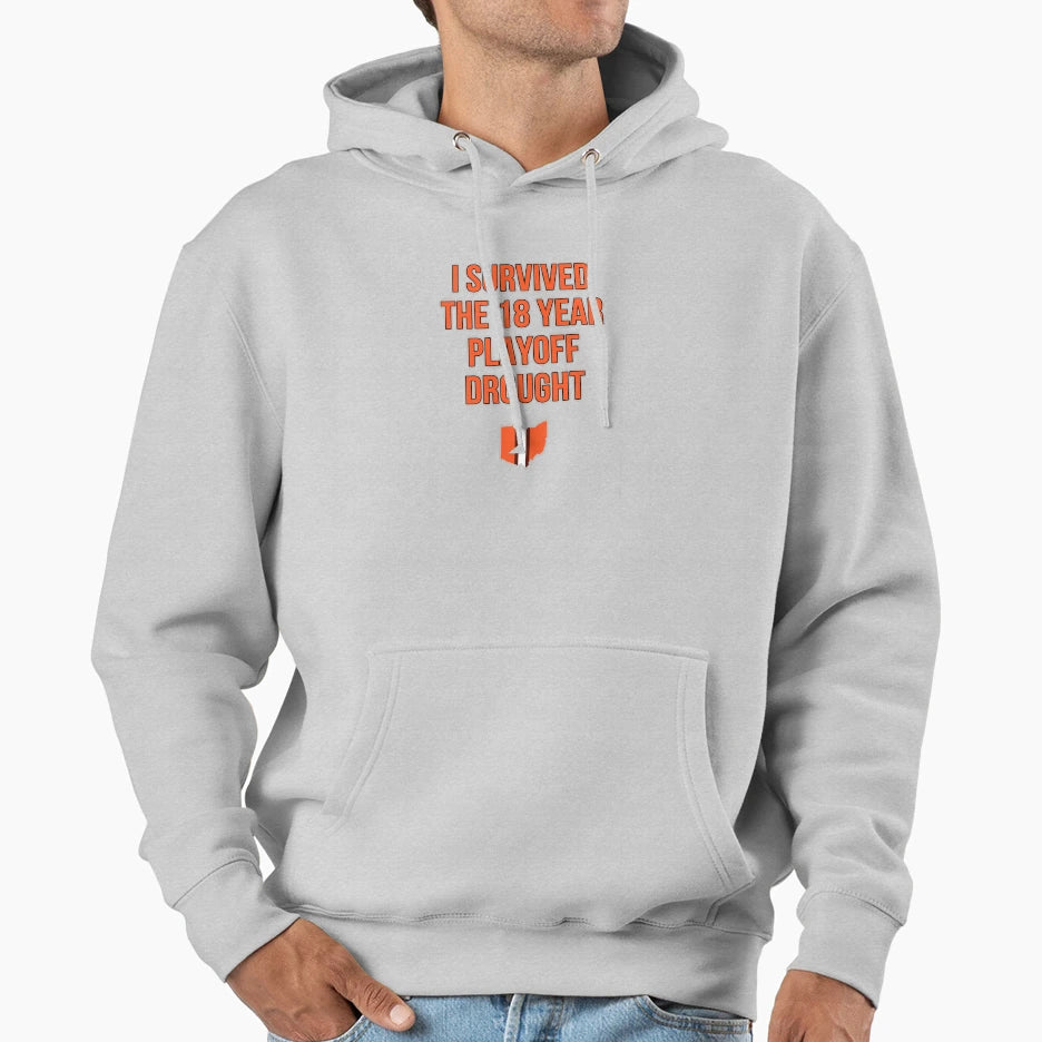 I Survived 18 Year Playoff Drought Hoodie - Graphic Print Men Women - T-Shirt, Sweatshirt, Hoodie